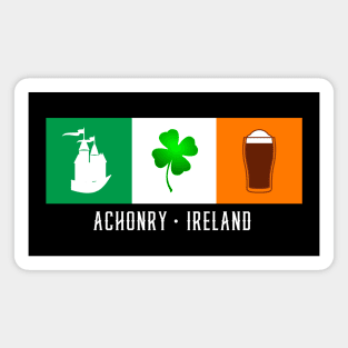 Achonry Ireland, Gaelic - Irish Flag Magnet